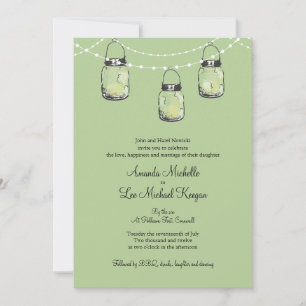 3 Hanging Mason Jars bruiloft Kaart