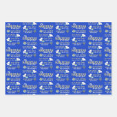 3 Hanukkah Wrapping Paper in Blues Gift Wrap (Voorkant)