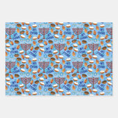 3  Happy Hanukkah Wrapping Paper Gift Wrap (Voorkant)
