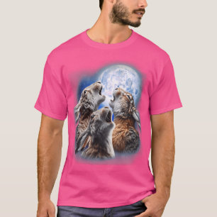 3 hazen die naar de maan huilen, grappige haas kon t-shirt