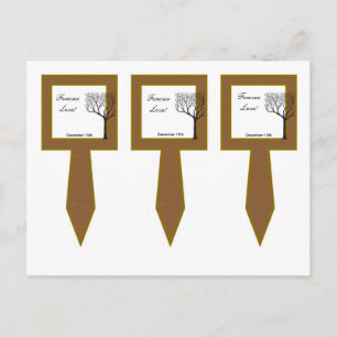 3 Herfst Tree Wedding Cup Cake Picks Briefkaart