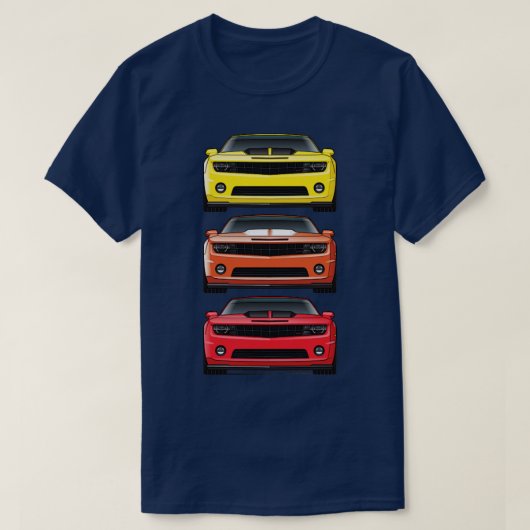 3 hete kleuren t-shirt (Design voorkant)