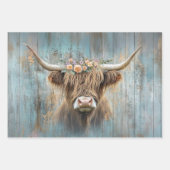 3 Highland Cow Charm Wrapping Paper for Decoupage (Voorkant 3)