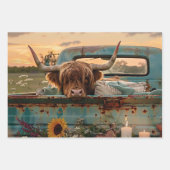 3 Highland Cow Charm Wrapping Paper for Decoupage (Voorkant 2)