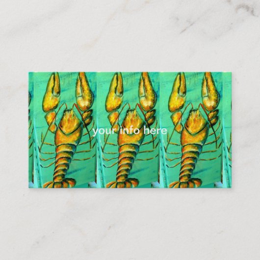 3 homards carte de visite (Devant)