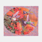 3 Hummingvogels Vluchten Blanket Fleece Deken (Voorkant (Horizontaal))