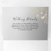 3 in 1 Foto Huwelijksdrie-delig Uitnodigingskaart Drieluik Uitnodiging (Binnenzijde eerst)