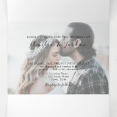 3 in 1 Foto Huwelijksdrie-delig Uitnodigingskaart Drieluik Uitnodiging (Binnenkant midden)