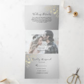 3-in-1-foto-weddenschap met Tri-Fold Drieluik Uitnodiging (Binnen)