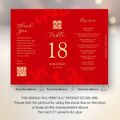 3 in 1 Table number, Menu & thank you card