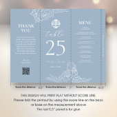 3 in 1 Tafelnummer, Menu & bedankkaart