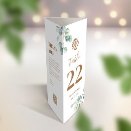 3 in 1 Tafelnummer, Menu & bedankkaart