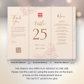 3 in 1 Tafelnummer, Menu & bedankkaart