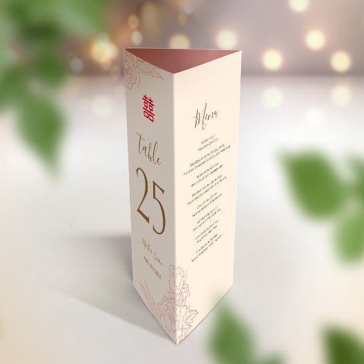 3 in 1 Tafelnummer, Menu & bedankkaart