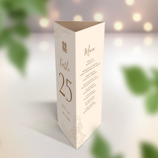 3 in 1 Tafelnummer, Menu & bedankkaart