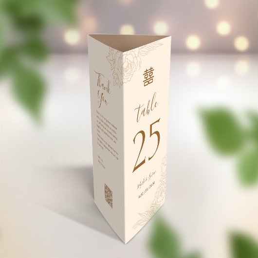 3 in 1 Tafelnummer, Menu & bedankkaart