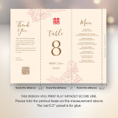 3 in 1 Tafelnummer, Menu & Dank u Notitie Sign Poster