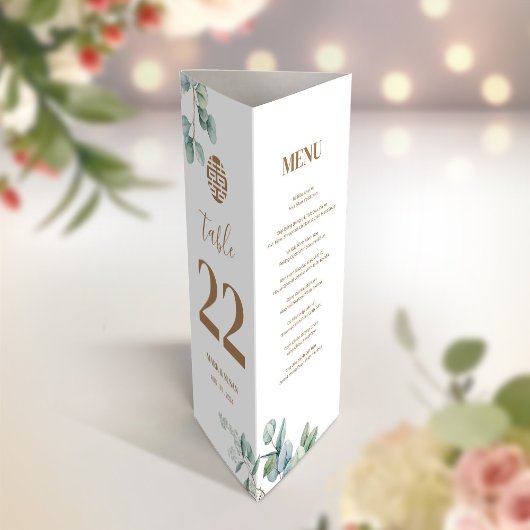 3 in 1 Tafelnummer, Menu & Foto Bedankbriefje