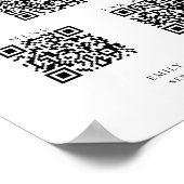 3 in één Qr Codes Bar Menu Program Weddenschap Poster (Hoek)