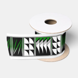 3 inch gezegende veren in groen lint