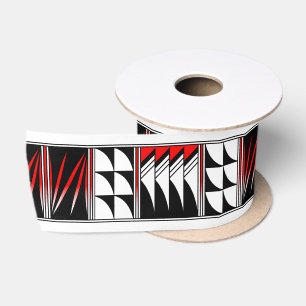 3 inch gezegende veren in rood lint