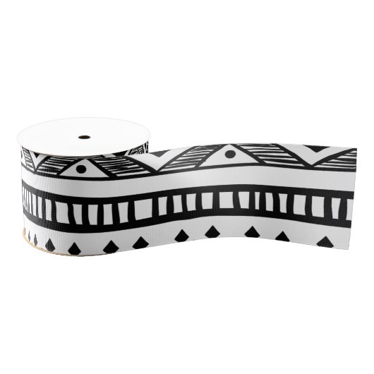 3-inch Grosgrain Ribbon Boho Buffalo Tribal Patter Grosgrain Lint (Spoel)
