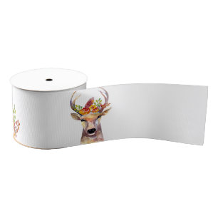 3-inch Grosgrain Ribbon boho hert Buck Head Browni Lint