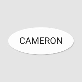 3 inch Ovaal Naam Tag Badge Pin of Magnetisch Wit