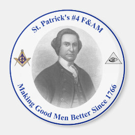 3 inch rond magneet met St. Patrick's logo