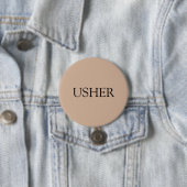 3-inch ronde Usher-pin Button 7,6 Cm (In situ)