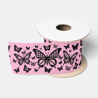 3 Inch Roze Inheemse Vlinder Dans Lint