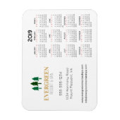 3-inch x 4-inch Visitekaartje 2019 jaarrooster Magneet (Verticaal)
