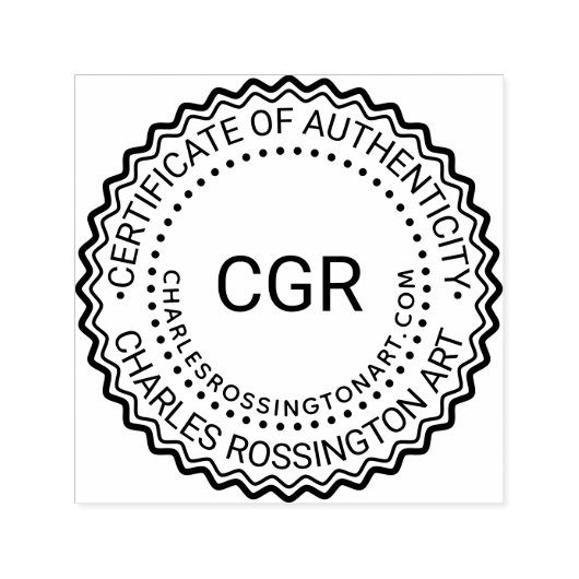 3 Initiaal Certificaat van Echtheid #6 Naam URL Zelfinktende Stempel (Design)