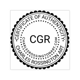 3 Initiaal Certificaat van Echtheid #7B Naam URL Zelfinktende Stempel