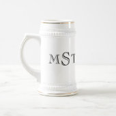 3 initiaal letter monogram bachelor bier stein mok (Links)