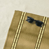 3 Initiaal Letter-monogram geborsteld bruin Tan Cr Strandlaken (In situ)