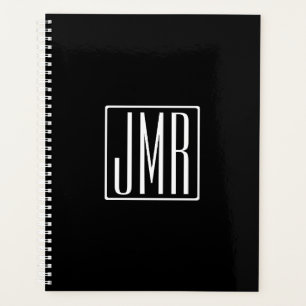 3 Initiaal Monogram   Zwart & Wit (of doe-het-zelf Planner