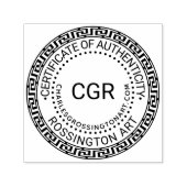 3 Initial Certificate of Authenticity Name URL #4 Zelfinktende Stempel (Design)