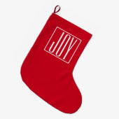 3 Initialen/Letters Monogram | Rood & Wit Grote Kerstsok (Voorkant (Hangend))