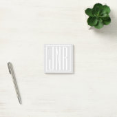 3 Initialen Monogram | Wit & zeer licht grijs Post-it® Notes (Kantoor)