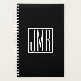 3 Initiales Monogramme Noir et blanc (ou couleur