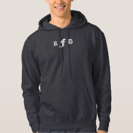 3 Initieel Monogram Gotische Zwartletter Typografi Hoodie