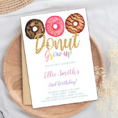 3 Invitations d'anniversaire de Donut
