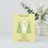 3 invitations de Fête de la mariée de robes - (Debout devant)