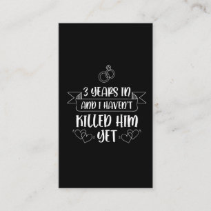 3 jaar Echtgenvrouw 3rd Weddenschap Jubileum Visitekaartje