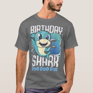 3 jaar na geboorte Shark 3rd Birthday Boy Shark T-shirt