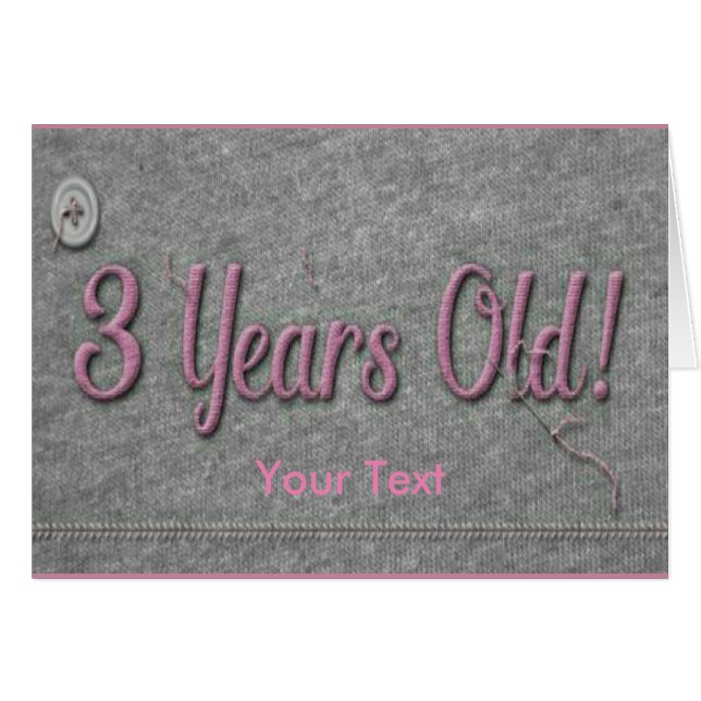 3 jaar oud (Voorkant Horizontaal)