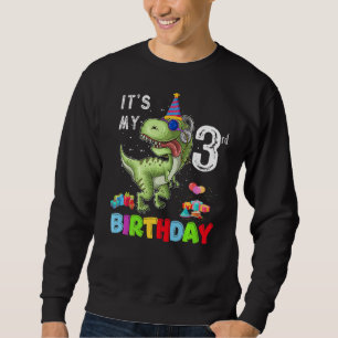 3 jaar oud Het is mijn derde verjaardag Dinosaur R Trui