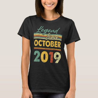 3 jaar oud Legend sinds oktober 2019 3rd Birthda T-shirt
