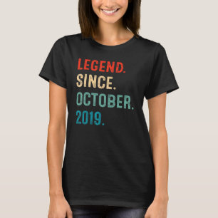 3 jaar oud Legend sinds oktober 2019 3rd Birthda T-shirt